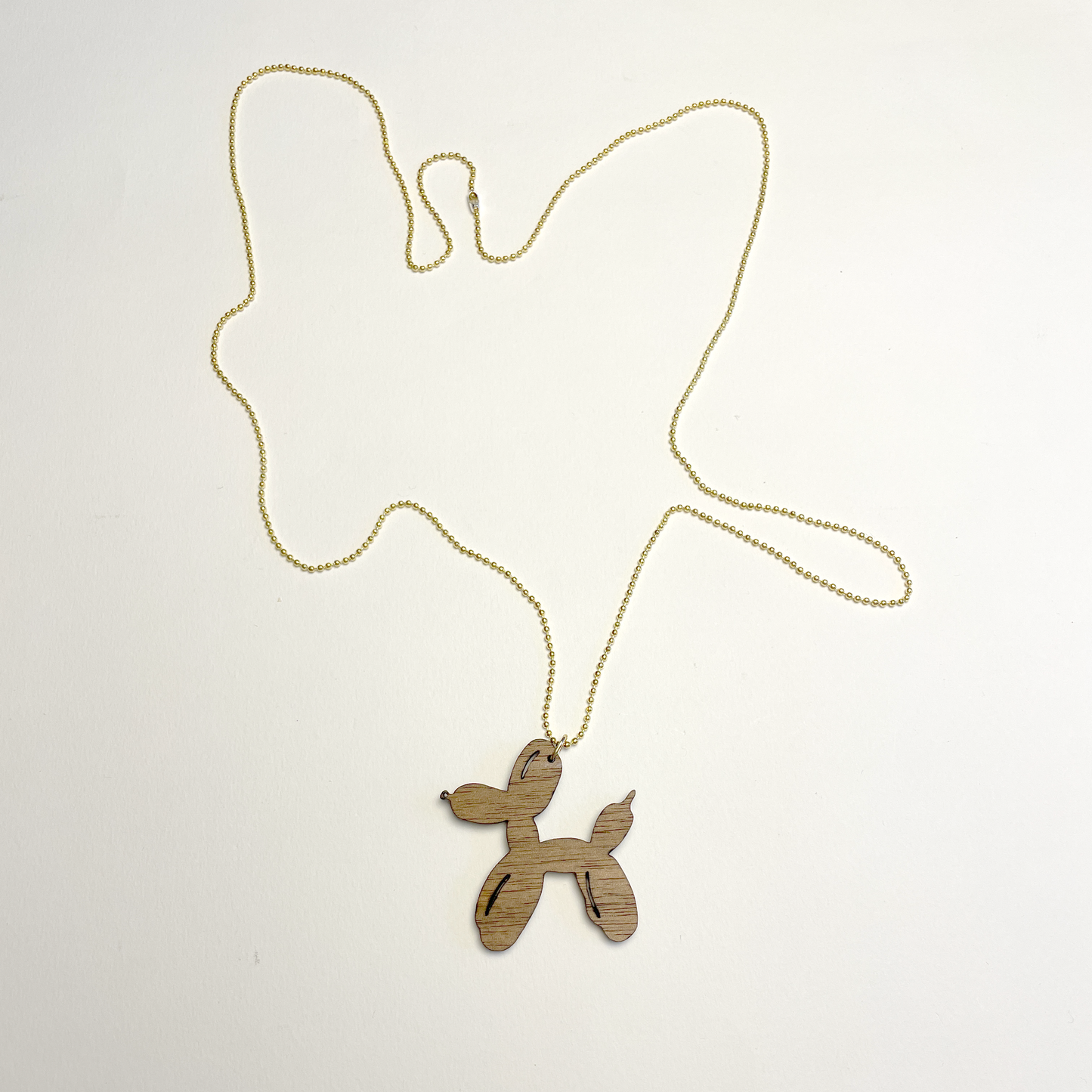 Valnød ballonhvalp halskæde