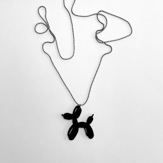 Sort ballonhvalp halskæde