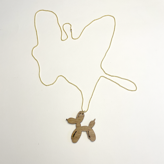 Valnød ballonhvalp halskæde